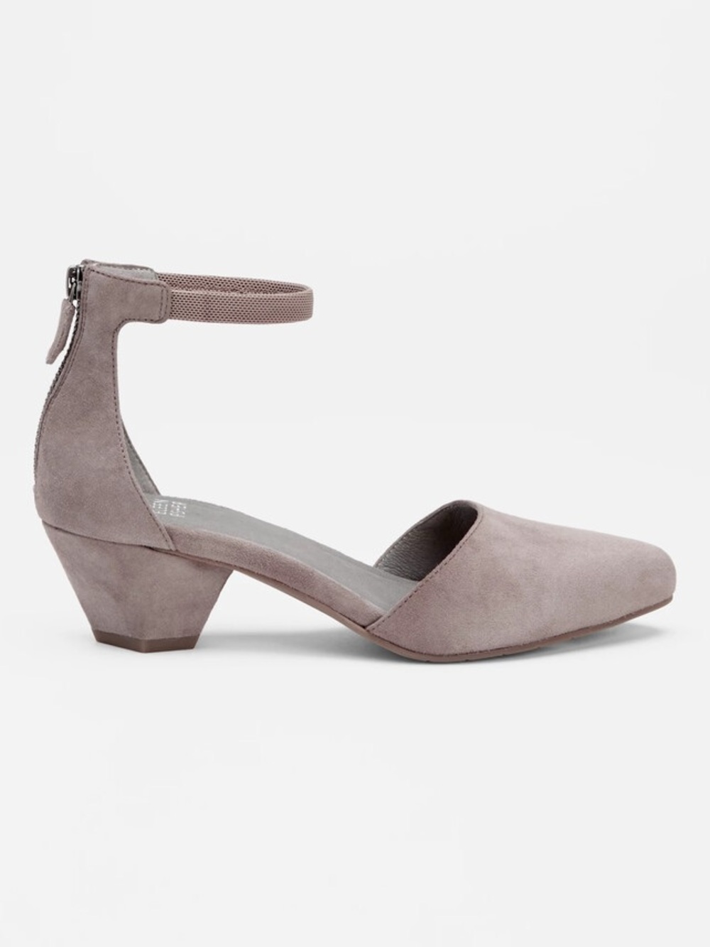 EILEEN FISHER “Just Suede” Ankle-Strap Pump in Dusty Taupe / US 11 - Picture 2 of 10